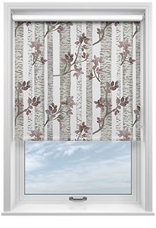 Birch Tree, Plum - Roller Blind